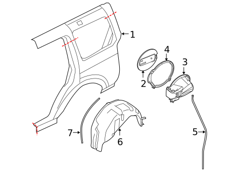Fuel Door for 2009 Land Rover LR2 #0