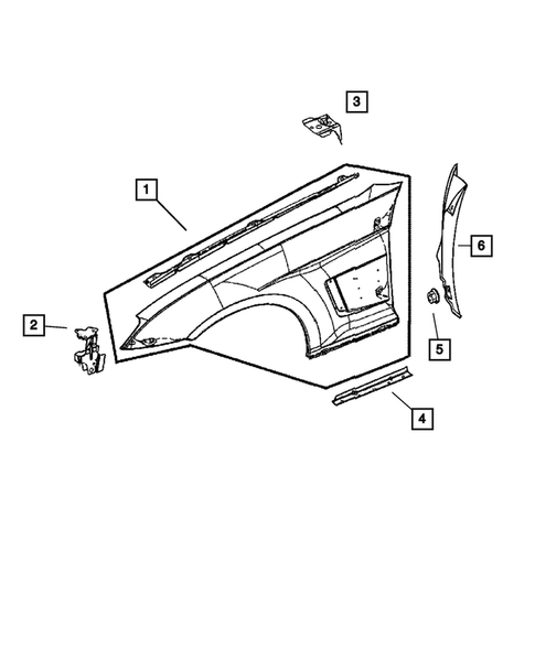 Fender for 2006 Chrysler Crossfire #2
