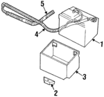 12157227 - Electrical: Negative Cable for Buick: Skylark | Chevrolet: Beretta, Corsica | Oldsmobile: Achieva | Pontiac: Grand Am Image