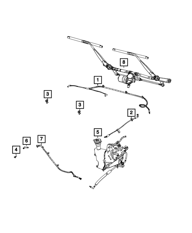 « 68365057AD – Electrical : Lave-glace Avant Durite pour Mopar Image »