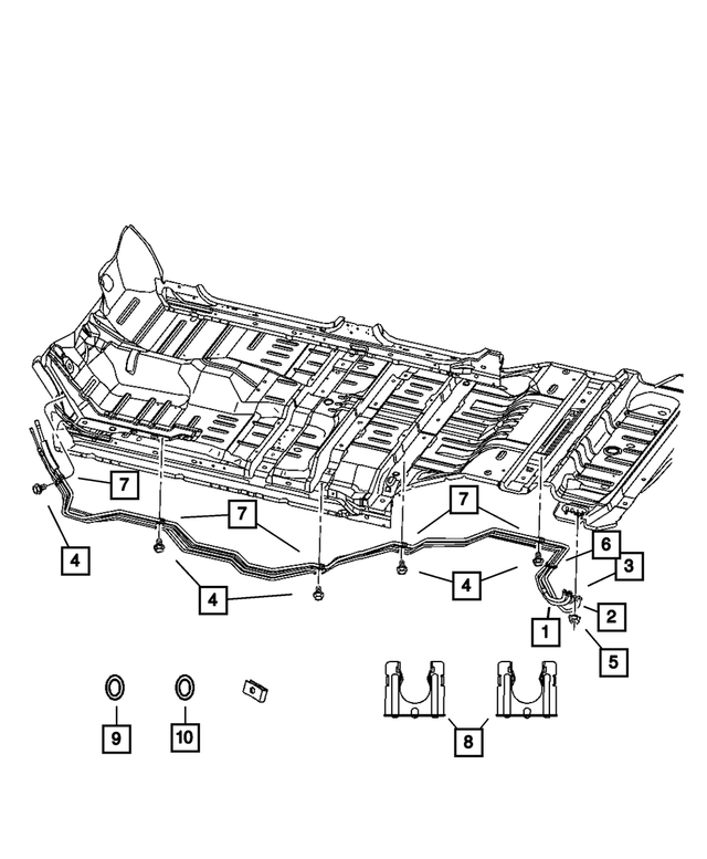 5135990AA - Air Conditioning &amp; Heater: Heater Core Tube, Supply for Mopar Image