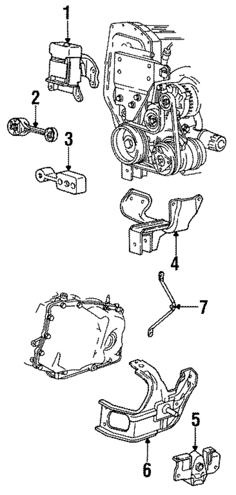 Engine & Trans Mounting for 1995 Oldsmobile Achieva #0