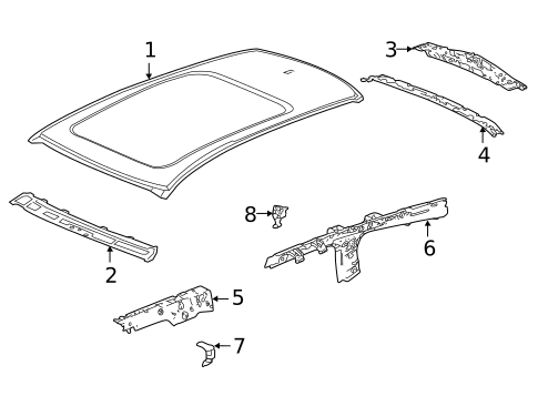 Roof & Components for 2023 Acura MDX #0