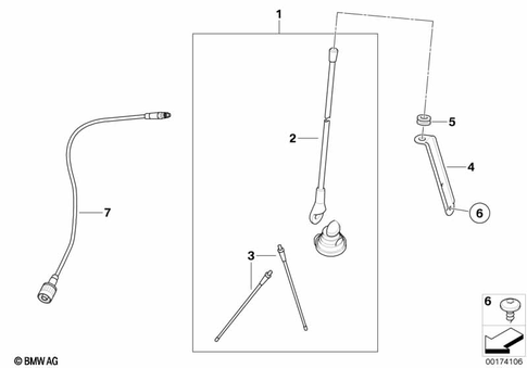 Radio Antenna for 1996 BMW-Motorrad R 1100 RT #1
