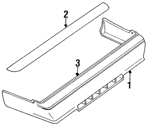 Bumper & Components - Rear for 1987 Chevrolet Celebrity #2