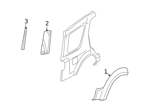 Exterior Trim - Quarter Panel for 2005 Ford Freestyle #0