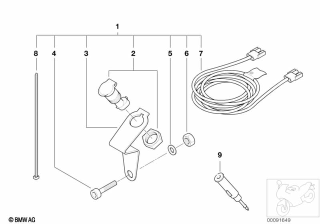 61131391630 - Maintenance &amp; Technology: Plug-In Socket            for BMW-Motorrad Image