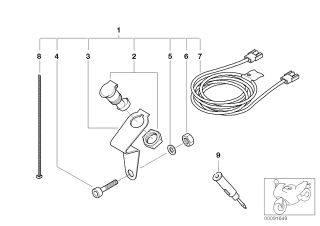 61131391630 - Maintenance &amp; Technology: Plug-In Socket            for BMW-Motorrad Image