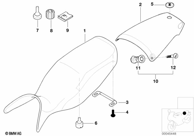 52537662062 - : Bench Seat for BMW-Motorrad Image