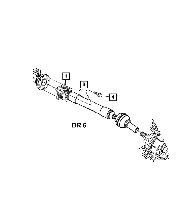 52123021AB - Propeller Shafts and U-Joints: Drive Shaft for Mopar Image