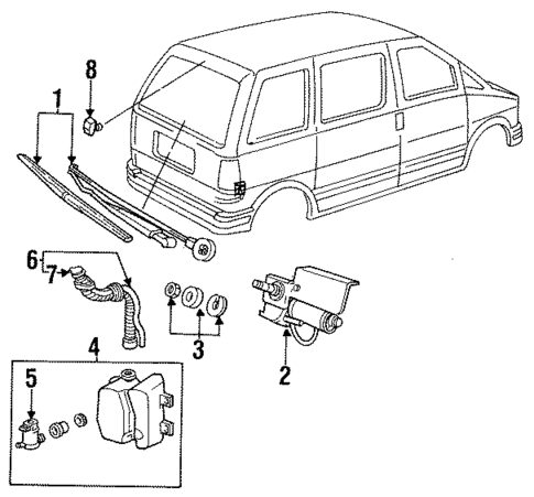 Wiper Components for 1986 Ford Aerostar #0