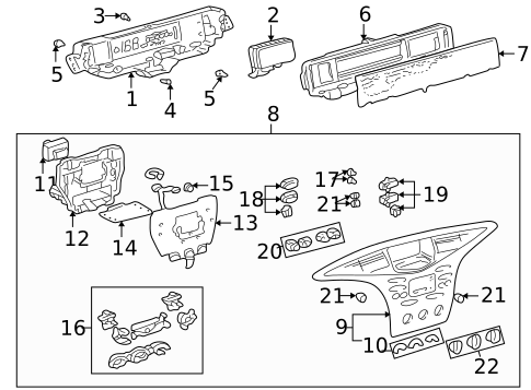 Instruments & Gauges for 2001 Toyota Prius #0