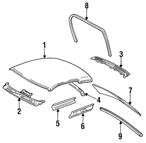 Roof & Components for 1993 Lexus SC400 #0
