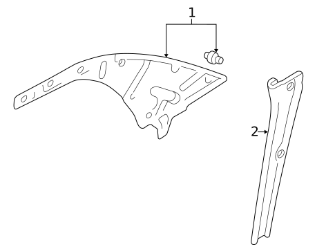 Interior Trim - Quarter Panels for 1994 Subaru Impreza #1