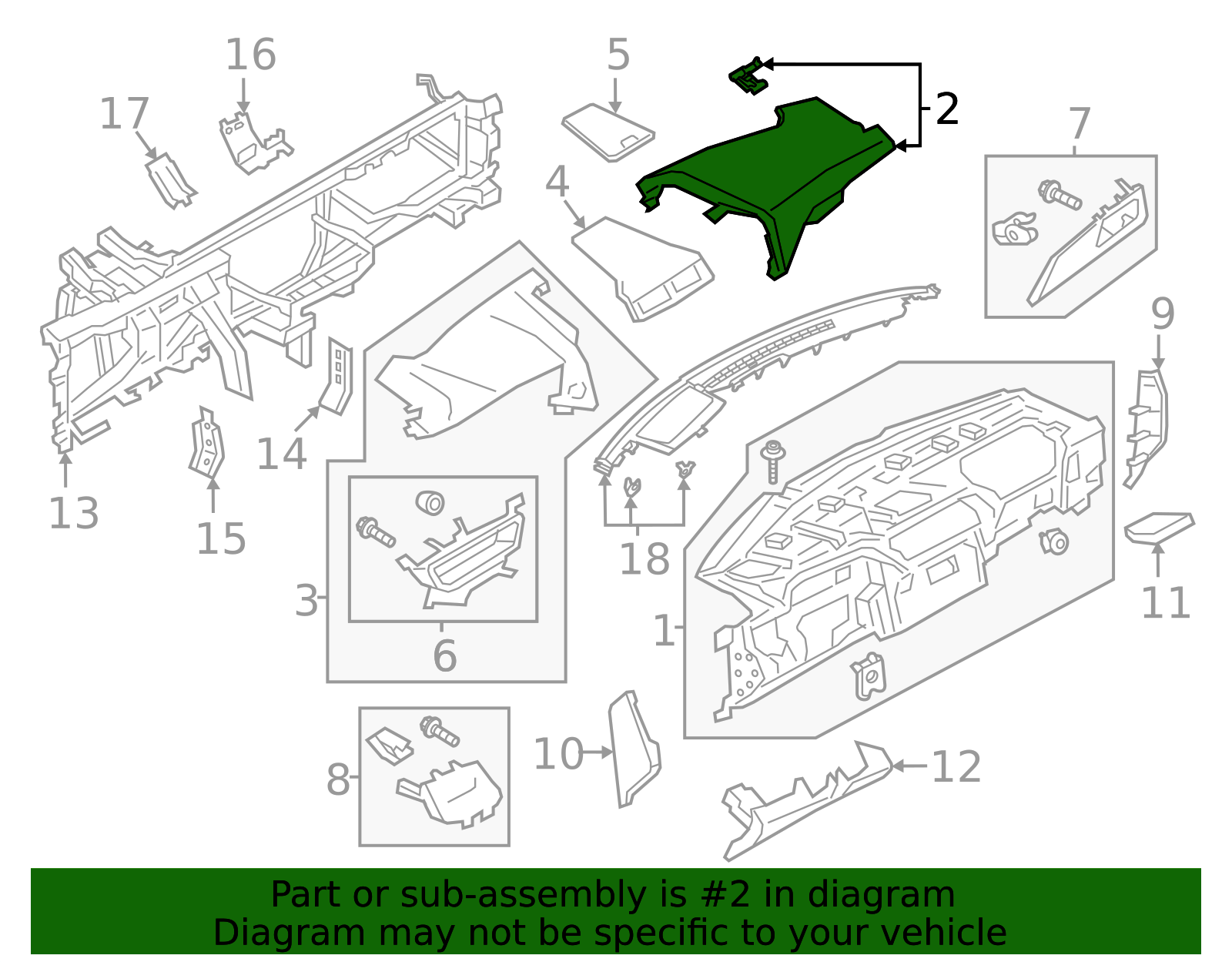 2017-2020 Lincoln Continental Upper Panel GD9Z-54044F58-BG | Ford OEM ...