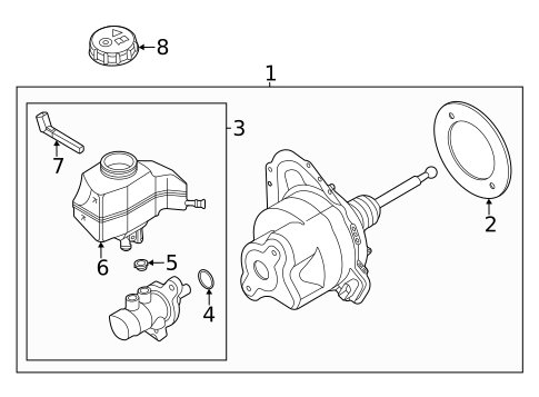 Master Cylinder - Components On Dash Panel for 2025 Audi A3 Quattro #0