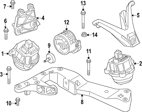 Engine & Trans Mounting for 2025 BMW XM #0