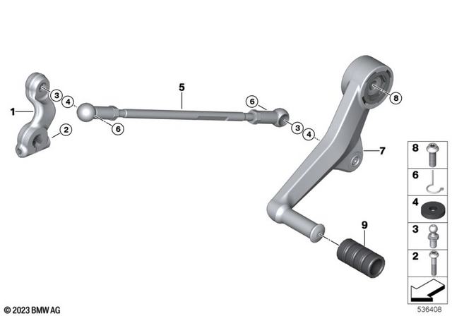 23417922094 - Manual Transmission: Transmission Shift Lever -  for BMW-Motorrad Image