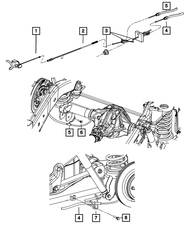 55398320AC - Brakes: Parking Brake Cable, Front for Mopar Image