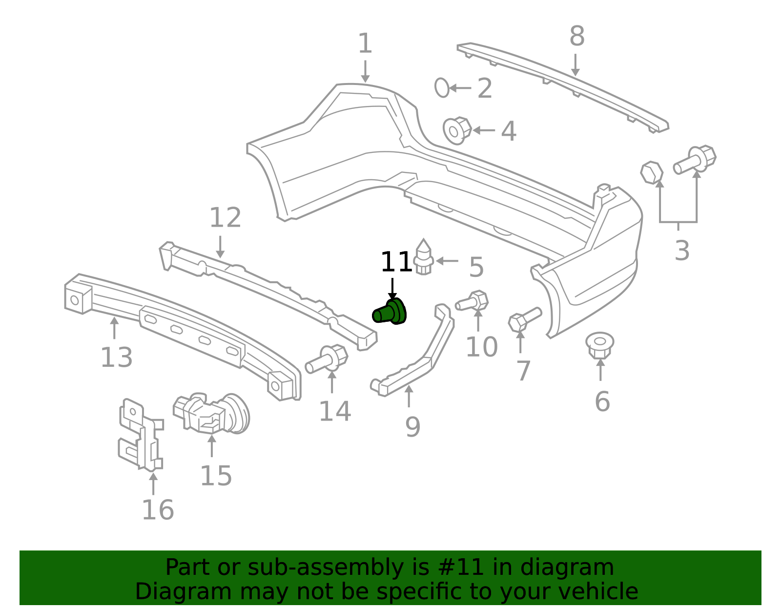 90674-SB0-000 - Bumper Cover Grommet 2004-2010 Honda | Honda Parts Online