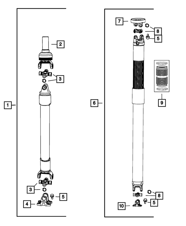 « 68034550AC – Rear Axle; Corporate 235 MM; Differential and Drive Line : Entraînement Arbre pour Mopar Image »