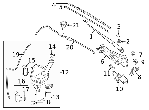 Wiper & Washer Components for 2020 Hyundai Elantra #0