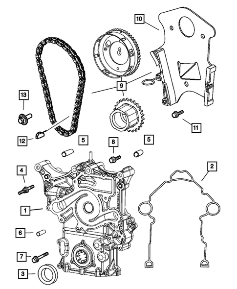 Timing Belt and Cover for 2006 Dodge Ram 1500 #0