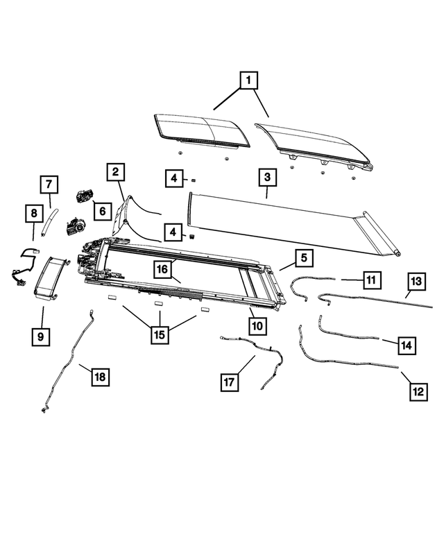 68127969AA - Body Sheet Metal Except Doors: Mechanism Tube, Left for Mopar Image image