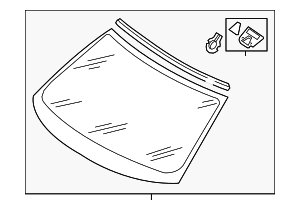 8W6845099ABNVB - Body: Windshield for Audi Image