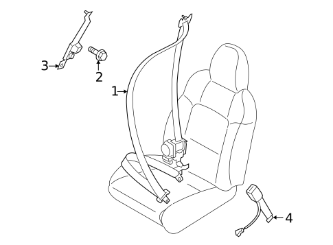 Front Seat Belts for 2012 Subaru Legacy #0