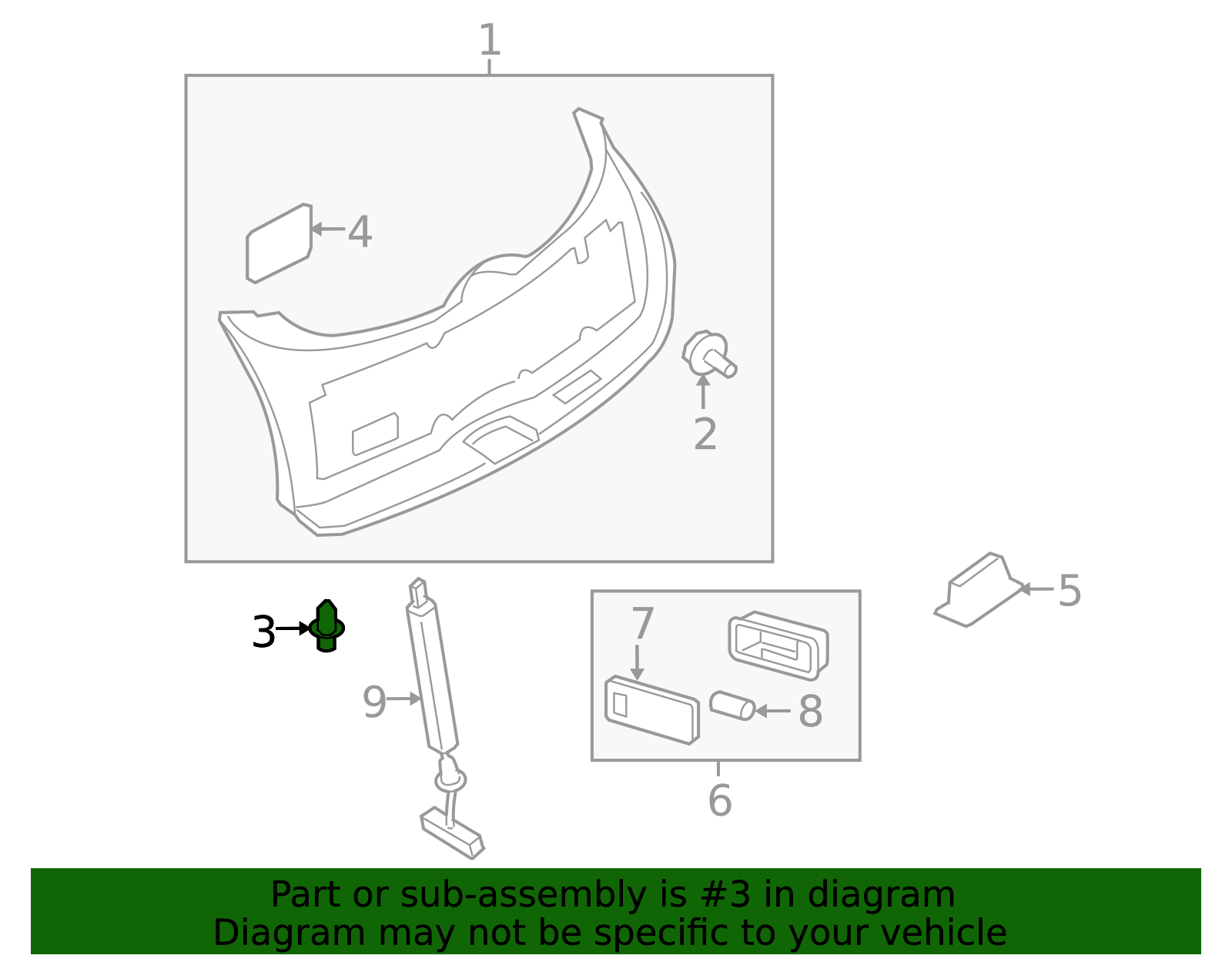 2008-2017 INFINITI Lift-Gate Trim Panel Clip 242011BA0A | OEM Parts Online