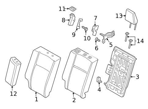 Rear Seat Components for 2018 Ford EcoSport #2