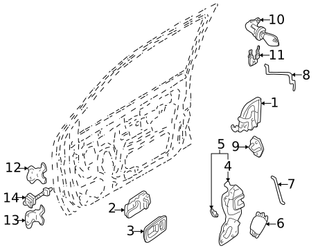 Lock & Hardware for 2002 Nissan Quest #0