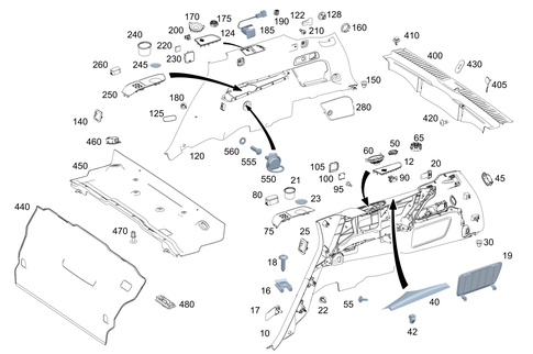 Luggage Compartment Covering for 2021 Mercedes-Benz GLS450 #0