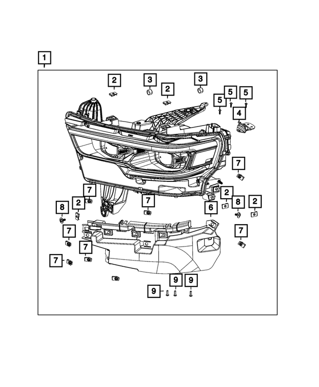 « 68275355AC – Electrical : Projecteur Support, Côté Gauche pour Mopar Image »