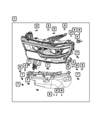 68275355AC - Electrical: Headlamp Bracket, Left for Mopar Image