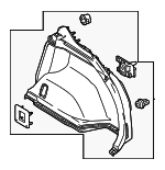 647300E210C0 - Body: Lower Quarter Trim for Lexus: RX350h, RX500h Image