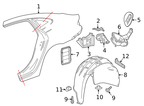 Quarter Panel & Components for 2025 Buick Enclave #0