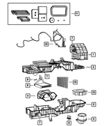 68021982AB - Air Conditioners and Heaters: A/c And Heater Upper Housing for Mopar Image image