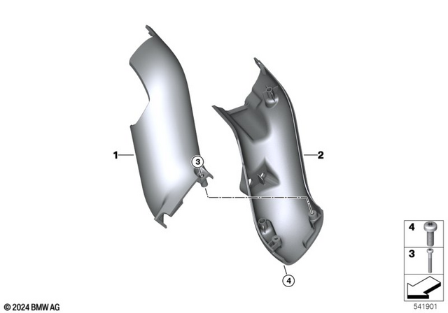 46637914216 - Frame and Mounting Parts: Trim Panel, Handlebars, Upper Left - Rohteil/blank for BMW-Motorrad Image