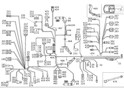 Inboard Cable Harness for 1999 Mercedes-Benz ML 320 #0