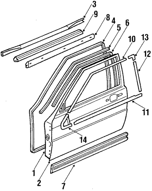 Door & Components for 1984 Audi 4000 Quattro #0