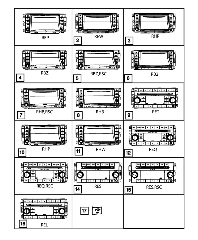 5091119AA - Electrical: Am/fm/cd/dvd/hdd/nav Radio for Mopar Image image