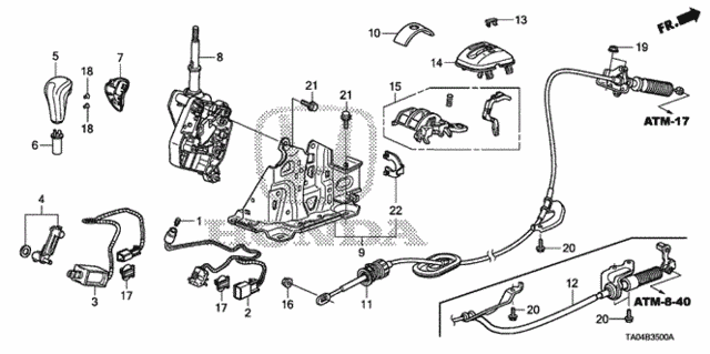 Select Lever (1) for 2008 Honda Accord #0