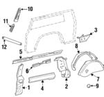 55001270 - Body: Seat Frame Bracket for Jeep: Cherokee Image