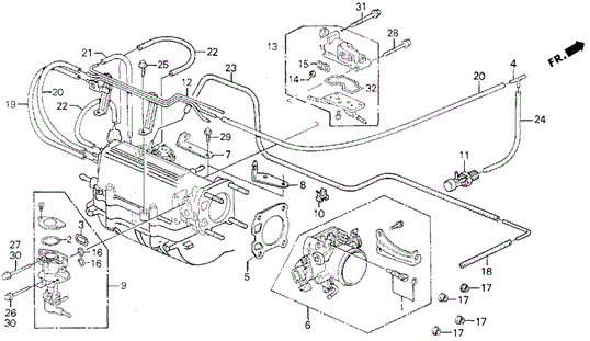 Throttle Body (SI) for 1991 Honda Prelude #0