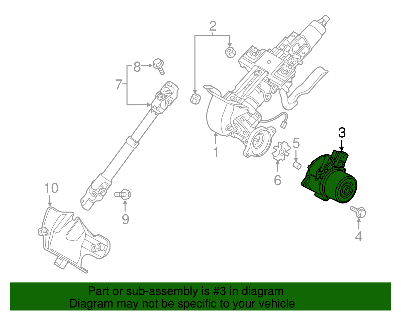 2019-2023 Mazda CX-9 Power Steering Assist Motor TN39-67