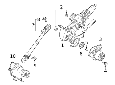 Steering Column Assembly for 2017 Mazda CX-9 #0