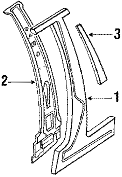 Center Pillar for 1991 Mazda 626 #0
