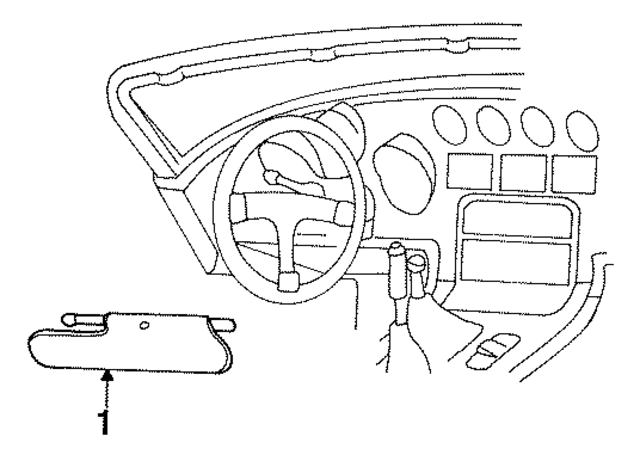 HS76LX7 - Body: Sun Visor for Mopar Image